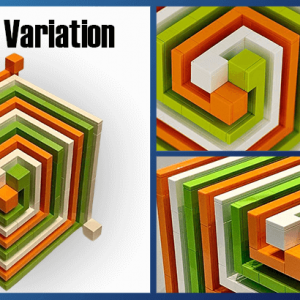Cube Swirl Variation – by Zachary Steinman – Building Instructions